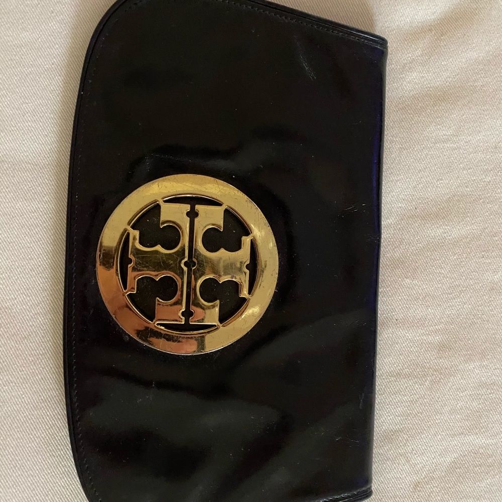 Tory Burch Black Leather clutch